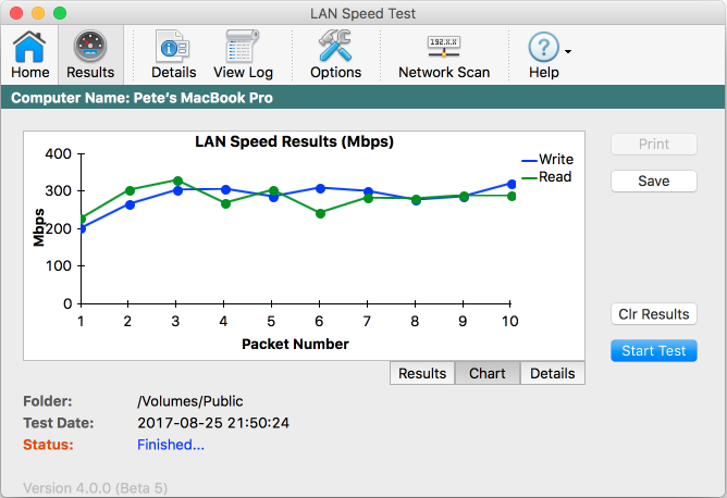 pc to mac lan speed test tool