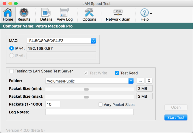 lan speed test tool